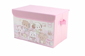 Kotak Penyimpanan Lipat Mikko Lucu MK053 untuk Pakaian dan Mainan, Kotak Penyimpanan Kain Non-woven Bergaya Kartun Kawaii - Product Image 6