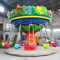 Manège Électrique Économique pour Parc d'Attractions, 12 Places, Mini Chaises Volantes