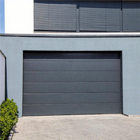 Porte de garage sectionnelle électrique moderne WANJIA, finition aluminium, télécommande, porte de garage moderne