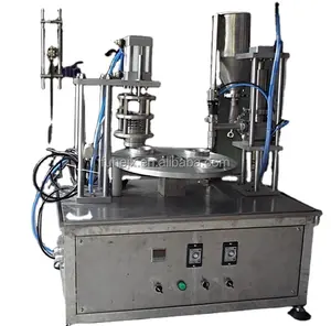 KIS-400 Semi automatic rotary cup filling and sealing small yogurt machine