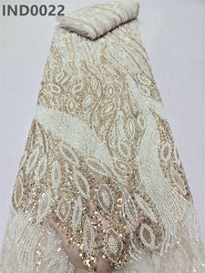 Шоку, оптовая продажа, модное вечернее платье, кружевная ткань, зеленая сетка, вышитая бисером, кружевная ткань для африканской одежды - Product Image 2