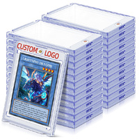 Étuis de protection en acrylique pour cartes sportives 35/55/75/100/130/180/360PT, présentoir de cartes de baseball, compatible avec les supports magnétiques pour cartes à collectionner