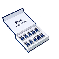 Boîte cadeau magnétique en carton rigide sur mesure pour flacon de peptide cosmétique 10ml/3ml avec laminage mat