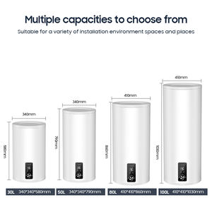 <span class=keywords><strong>Chauffe</strong></span>-<span class=keywords><strong>eau</strong></span> électrique <span class=keywords><strong>vertical</strong></span> 2200W en acier inoxydable <span class=keywords><strong>100L</strong></span>, étanche IPX4, pour salle de bain, appartement, hôtel, cuisine - Product Image 2