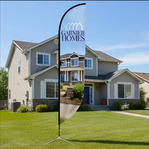 Bandera Publicitaria Portátil Personalizada de 14 Pies con Mástil de Fibra de Vidrio, Bandera de Playa para Venta de Inmobiliarias y Concesionarios de Automóviles - Product Image 5