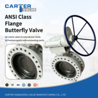 Válvula de Mariposa con Brida ANSI Clase WCB RF Eléctrica Exd IP67 Triple Excéntrica con Asiento Metálico y Sello de Stellite para Agua y Gas B16.5 Manual