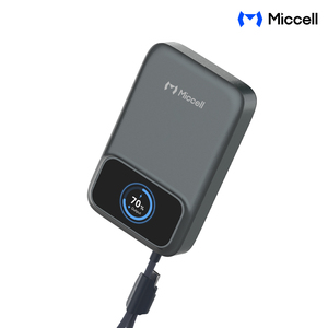 Miccell - Baterías Externas Semisólidas de 10000 mAh con Cable de Datos 3 en 1, Carga Rápida Inalámbrica Magnética de 22.5W para Teléfono y Reloj - Product Image 1