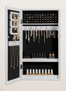 Meuble de rangement pour bijoux avec miroir, pour chambre et salon, <span class=keywords><strong>à</strong></span> poser sur table ou <span class=keywords><strong>à</strong></span> suspendre <span class=keywords><strong>au</strong></span> <span class=keywords><strong>mur</strong></span>, vente en gros d'usine - Product Image 5