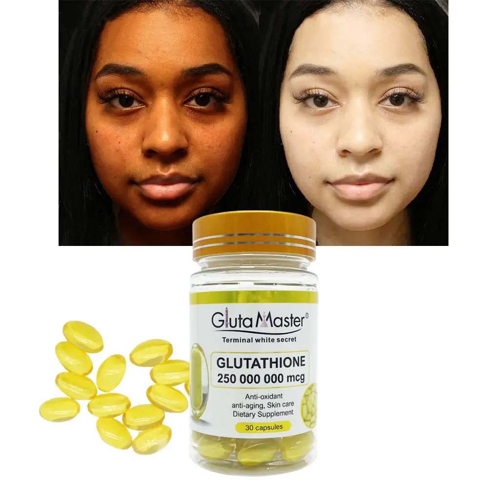 Gluta Master Glutathion 250 000 000 Mcg Whitening Pillen Met Vitamine C Anti-Aging Capsules Verwijderen Donkere Vlekken Supplement