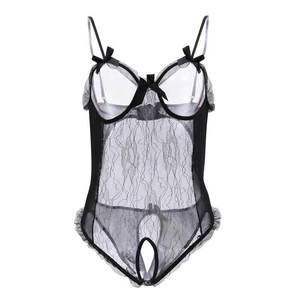 Commerce extérieur transfrontalier, lingerie sexy grande taille européenne et américaine avec fil argenté, dentelle et nœud, ensemble trois pièces - Product Image 2