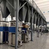 Machinerie professionnelle pour la production de poudre détergente avec ajout d'enzymes et d'essences