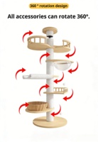 Arbre à gratter pour chat personnalisable avec motifs, en bois et sisal, maison pour chat durable, robuste et lavable, jouet pour chats d'intérieur, salon