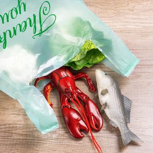 Thank You Customized PE T-Shirt Shopping <b>Bags</b> with Handle for Small Business Retail <b>Packaging</b> - Product Image 6