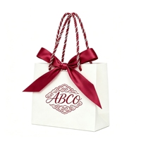 Sac de courses personnalisé en papier kraft recyclable de luxe, écologique, avec poignées découpées pour l'emballage à emporter de pain, gâteaux et desserts