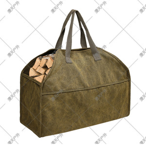 Bolsa de Almacenamiento de Leña, Porta Leña de Lona, Rectangular, Color Barro, Bolsa de Transporte de Leña para Exteriores, Talla Única - Product Image 5
