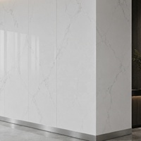 Panneau mural WYRAX Panda en PVC blanc effet marbre UV 1220x2440mm 3.2mm pour projet d'aménagement intérieur de showroom de vente au détail