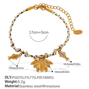 Bracelet chaîne en corde nouée style océan en acier inoxydable <span class=keywords><strong>E316L</strong></span>, collier inaltérable pour femme, bijoux - Product Image 6