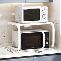 Support de four à micro-ondes à 2 niveaux en métal robuste pour la cuisine à domicile