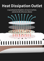 Extracteur de poussière d'ongles personnalisé avec logo, démarrage à une touche, écran tactile, déflecteur magnétique en métal, batterie 6-7h pour distributeur