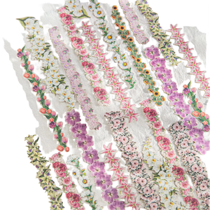 20 pegatinas por paquete. Serie de Ramas de Flores Silvestres de Montaña, Adhesivos Decorativos para Cuadernos con Paisajes Florales Naturales para Manualidades - Product Image 1