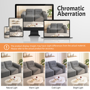 Ensemble de canapés modulaires de haute qualité, assise profonde, design moderne, canapé en chenille scintillant pour salon, appartement, bureau - Product Image 6