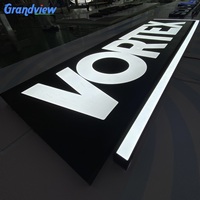Enseigne LED personnalisée en acier inoxydable 3D avec rétroéclairage LED |   Lettres murales publicitaires pour les magasins, les immeubles de bureaux, intérieur/extérieur