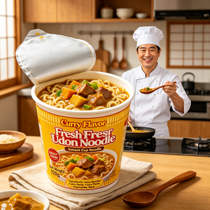 Nouilles Udon au <span class=keywords><strong>Curry</strong></span> Fraîches en Gros d'Usine, Nouilles Japonaises Fraîches Moelleuses et Tendres, Approvisionnement en Vrac pour l'Exportation - Product Image 5