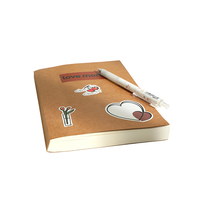 Journal de voyage et carnet de notes 20x28cm format A5 reliure thermique 4 styles papier artisanal pour l'école et le bureau