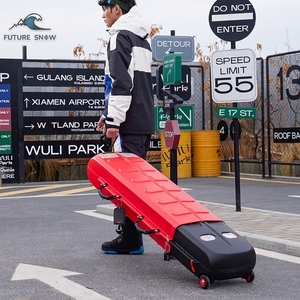 Étui rigide imperméable à roulettes pour snowboard/ <span class=keywords><strong>Ski</strong></span> avec protection anti-chute et anti-pression pour les voyages - Product Image 1