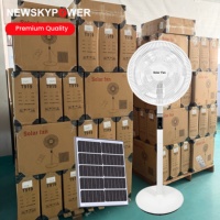 Kipas Angin Solar Berdiri 16 inci Isi Ulang Daya, Terlaris, dengan Lampu, Remote Control, Motor Tanpa Sikat, Baterai Lithium 18000mAH
