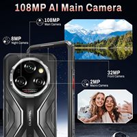 Oukitel Wp55 5g teléfono resistente 12GB + 256GB 108mp Cámara 6,6 pulgadas Android 15 Mediatek Dimensity 7025 Octa Core Nfc Otg 5g Smartphone