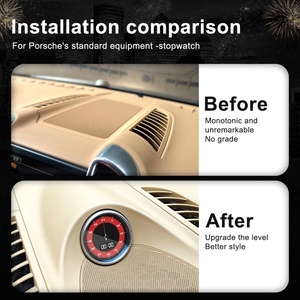 NaviHua para Porsche Cayenne 2010-2017, Reloj Cronómetro LCD Nuevo para el Tablero Central del Interior del Automóvil, Brújula, Reloj Electrónico Automático - Product Image 5