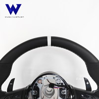 Volant en cuir ergonomique avec logo blanc, compatible avec BMW F01 F20 F30 F15 F16 F21 F22 F32 F25 M3 M5
