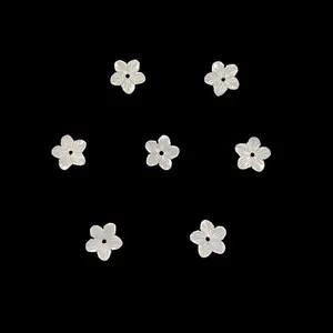8MM Natural White MOP Shell Flower Beads fit Fashion Hair Clip Jewelry making