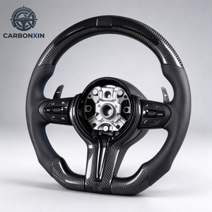 Volant sport en cuir et fibre de carbone pour modèles BMW M5/M2, design sportif à 3 branches, Plug & Play, prix de gros usine - Product Image 1