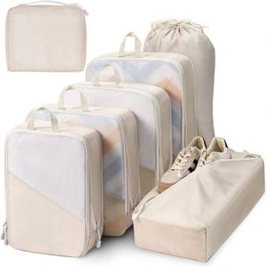 Organizador de equipaje ideal para viajes, nailon resistente e impermeable con cremallera suave y asa portátil - Product Image 1