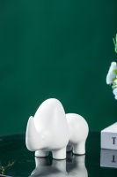 Figurine de rhinocéros en céramique contemporaine minimaliste pour la décoration de la maison, avec taille et couleur personnalisables, cuisson à haute température