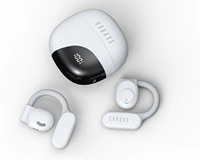 DOQAUS Haut-parleur BT sans fil Bandeau Écouteurs confortables et légers avec micro intégré Écouteurs avec technologie pour travailler depuis la maison