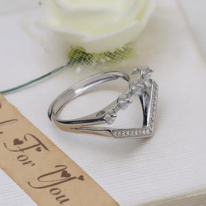 Wenchi Argent S925, Accessoires DIY à extrémité ouverte pour femme, Anneau de perles à incrustation, 4 pièces, Support creux pour perles de 5-5,5 mm, Modèle semi-fini - Product Image 3