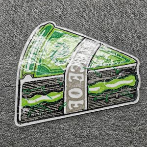Custom Letter Chenille Embroidery Patches for Sweatshirt Large US <strong>Dollars</strong> Design Patch for Hoodies T-shirts - Product Image 3