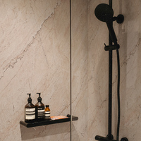Panneaux muraux en PVC pour salle de bain, imitation marbre réaliste, faciles à nettoyer, imperméables, pour usage commercial, vente en gros, matériaux vierges utilisés