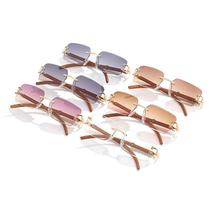Sunway Eyewear Newest Metal Rimless Sunglasses Women Trimming Fashion <b>Shades</b> Luxury Custom Logo Men <b>Sun</b> Glasses - Product Image 2