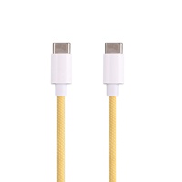 Kabel Tipe-C ke C Nylon Braid Pengisian Cepat Grosir Pabrik 3A 5A 60W 100W untuk iPhone 15