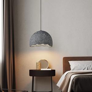 Lampe de comptoir de bar de style Wabi-Sabi, design original, suspension rétro ovale en pierre, LED à hauteur réglable, pour café et gîte - Product Image 3