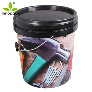 Articles promotionnels prix de gros matériau PP de qualité alimentaire seau de stockage multifonctionnel seau en plastique 10L avec poignée - Product Image 2