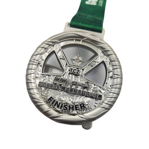 מדליית ספורט ממתכת, יציקת סגסוגת אבץ, חריטה פרסומית, מזכרת למרתון, מוצר מעולה, כדורגל - Product Image 4