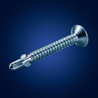 Zinc Plated Wing-Tip Self-Drilling Screw Flat Head Phillips Drive Carbon Steel Wood to Metal SDS Fastener Screws