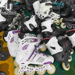 Patins à roulettes en ligne d'occasion S18 pour hommes, chaussures de slalom pour adultes, rollers mixtes de seconde main, vente en gros en vrac - Product Image 3