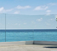 Garde-Corps en Verre à Gorge en U en Aluminium Conforme aux Normes Australiennes pour Piscine / Terrasse / Balcon