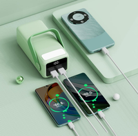 Batterie externe à charge rapide 40000mAh 50000mAh 60000mAh, 3 ports de sortie, écran LED, lumière extérieure, batterie externe portable